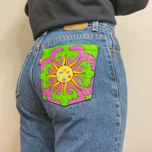 Hand Painted Levis Jeans